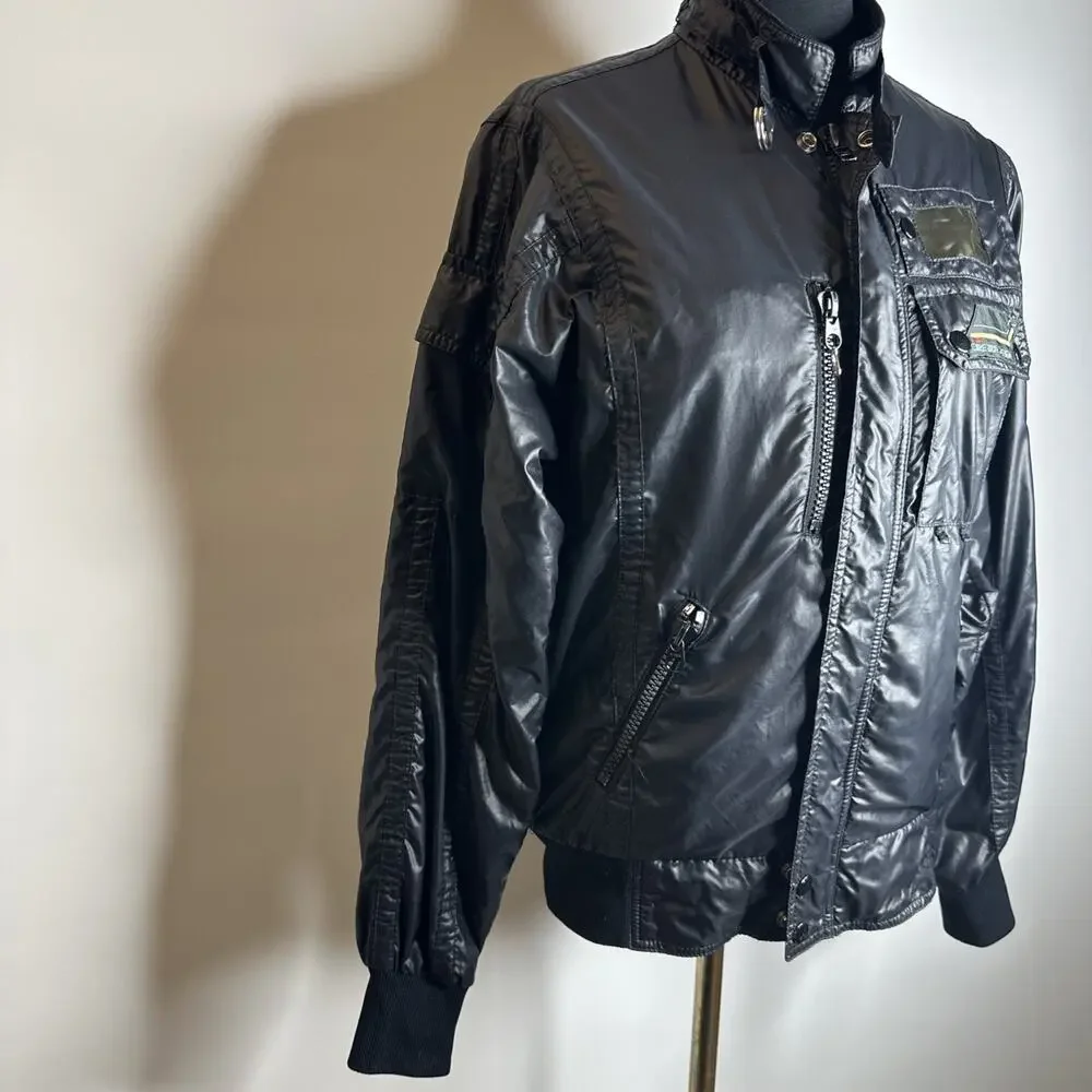 Vintage 80s Style Auto California Carrera Design Racing Jacket Size Small